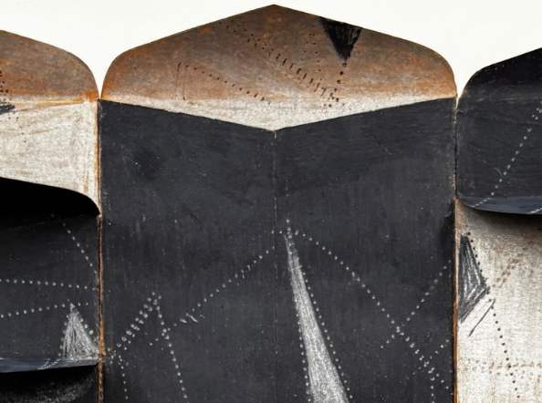 POST III (Silver and deep Indigo), 2025