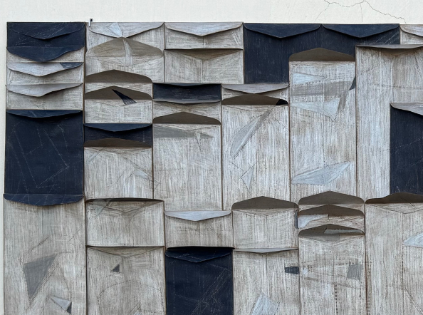 POST II (silver and deep indigo) , 2025